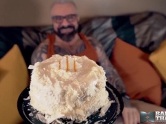 Marc Angelo In Hairy Inked Dilf Masturbates