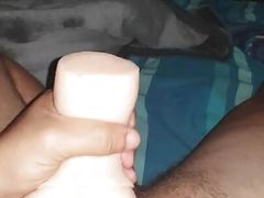 South african male solo testing out new pocket pussy