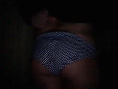Playing with my tiny cock in polka dot panties