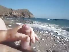 Cum on the beach