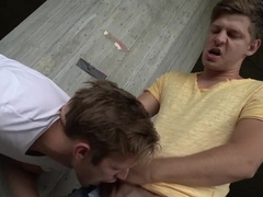 Public sex underneath a bridge for Michael Fly and Rami