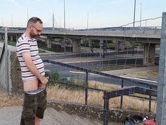 Jerking in public, no cum