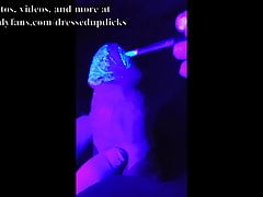 Black Light Hard Dick Painting