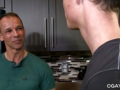 Daddy fucks his son's friend