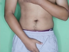 Alan Tokers strokes in his guest room