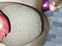 Boy's ass fucked with 8 inch eggplant