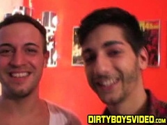 Young inked twink rides big cock after giving head