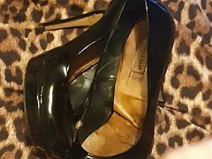 More cum for trashed Dune high heel pumps
