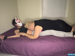 Hooded first-timer Foxy Sox kittled all over lean assets