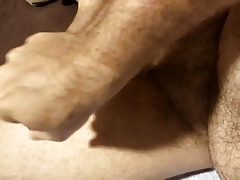 A nice big load on my leg