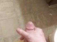 Cumming in the bathroom.