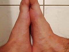 Cumshot on my sexy feet