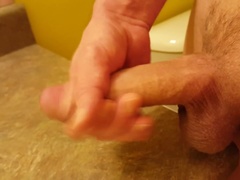 Stroking my cock and blowing a load