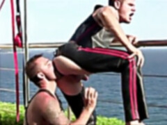 Uncircumcised, gay breeding, analingus