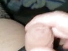 Chubby sissy playing with her little cock