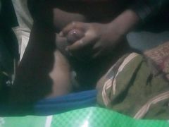 Big Black Land  Hand job by self
