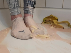 Filthy White Puma Socks Banana Punching (Part 1 of two)