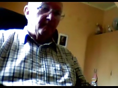 gandpa stroke on webcam