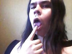 Teasing with my finger.