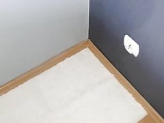 Soaking my new rug in a corner of relief