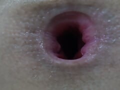 Gaping my ass with  Extreme close up
