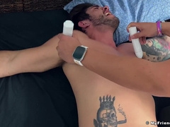 Muscular otter Vinni adored and kittled by Dan