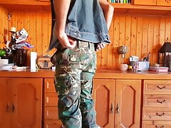 Rocker masturbating in a rental house