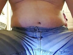 pee in short jeans