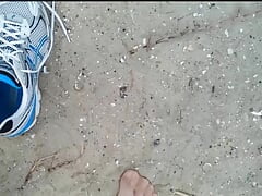 Walk in Nylon on the Beach