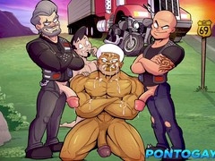 Epic bareback orgy featuring a hung man and a horny amateur twink