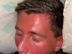 NICE SUNBURN DUDE GARGLE MAN ROD AND JIZM OVER HIMSELF - 4GAYFANS: THEGRANDEE