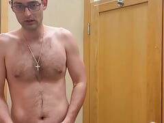 Big cock in public changing room