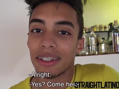 Uber-Cute Latino Twunk Barebacked And Facialized In Three-Way