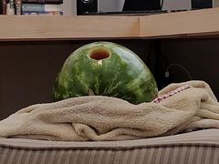 Grandpa fucking his Melon a final time, watching porn