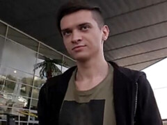 Young athlete cums with a cock in his butthole