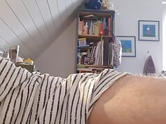 boy with a big cock cums after lunch