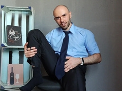 Wooly Businessman Wanking and Jizzing in the Office bedroom - Louis Ferdinando