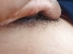 Horny young guy jerks off his cock until he squirts