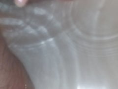 Big Cock cumming in bath water