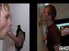 Massive chisel for a gloryhole homosexual gargle