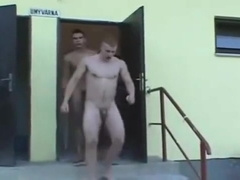 Fit Lads Shower After Training