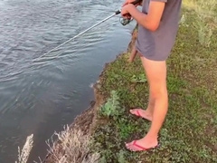 A boy penetrates his fuckhole on the highway with a parent's prick, even gave up fishing to ravage.
