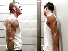 Twinks Gagging prison sex sucking cock