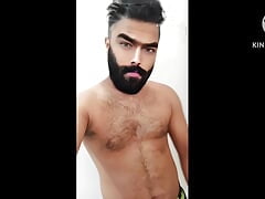 Indian Desi hairy Gym boy big cock cumshot big hairy body