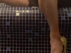 Risky Onanism in Public Turkish Tub Sauna - Fat Stiff Spunk-pump Jack Off Nearly Caught Spunk