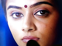 Priyamani hot homely face cummed