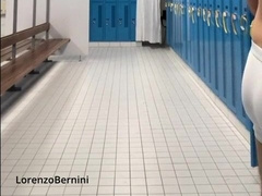 tugging my ample stiffy in the public gym locker bedroom