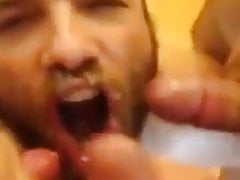 Guy Takes 3Way Facial