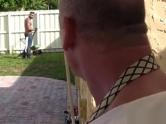 Mature Mickey Collins rimming Rikk Yorks ass