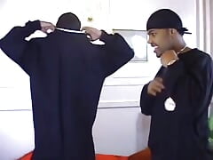 Hot young thugs stand and jack off together